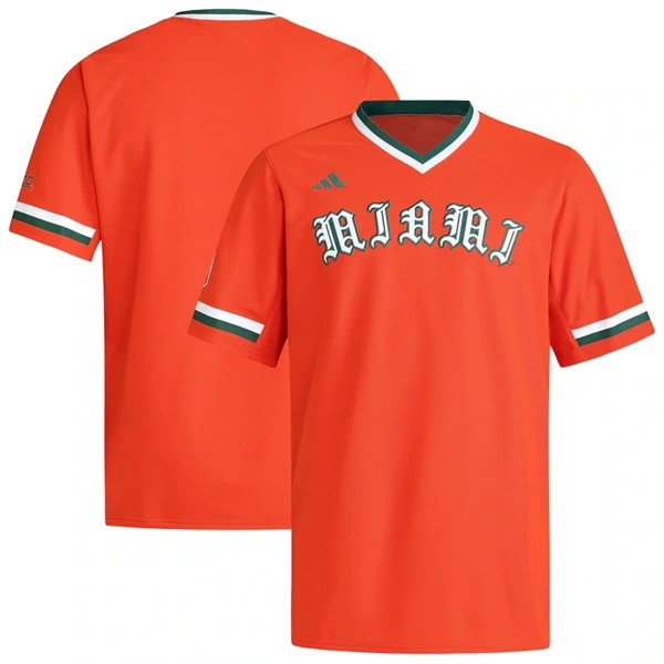 Miami Hurricanes Blank Adidas Orange Pullover Latin Night Baseball Jersey