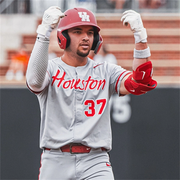 Houston Cougars #37 Xavier Perez 2025 XII Gray Houston Baseball Game Jersey