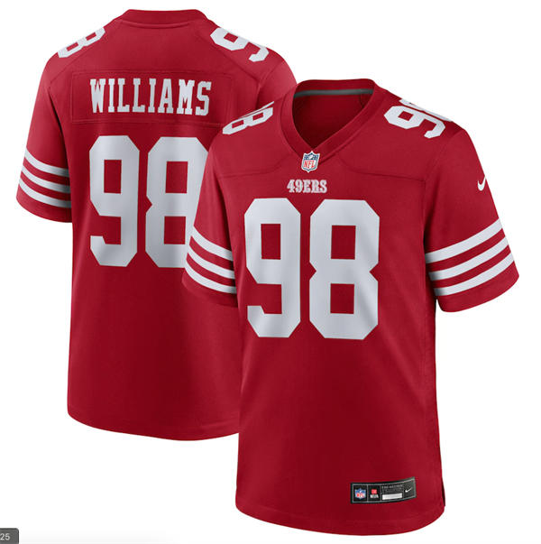 Youth San Francisco 49ers #98 Mykel Williams Nike Scarlet Limited Jersey