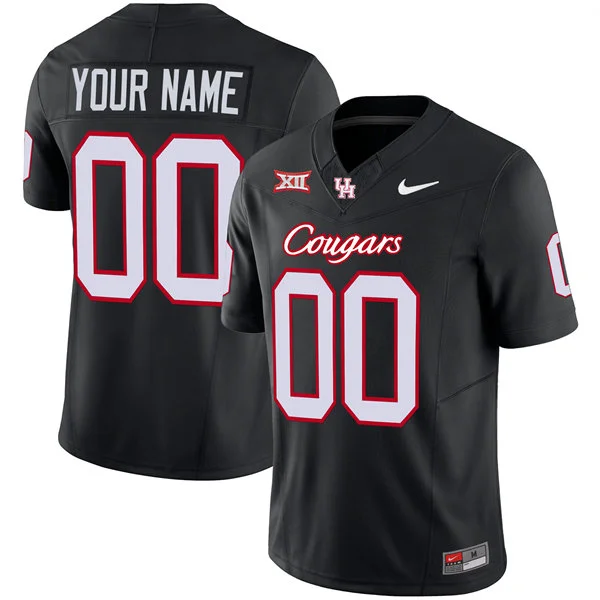 Houston Cougars Custom XII Black Cougars Football Game Jersey