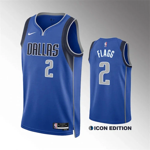 Mens Dallas Mavericks #2 Cooper Flagg Nike Blue Icon Edition Swingman Jersey