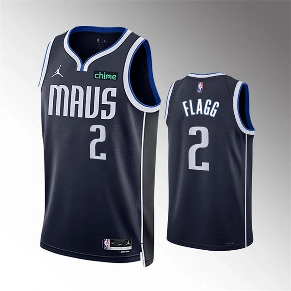 Mens Dallas Mavericks #2 Cooper Flagg Navy Statement Edition Swingman Jersey