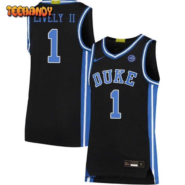 Duke Blue Devils #1 Dereck Lively II Black College Basketball Game Jersey