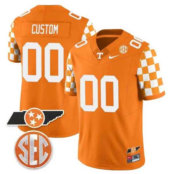 Tennessee Volunteers Custom Nike Orange graphics Sleeve Fashion Football Jersey