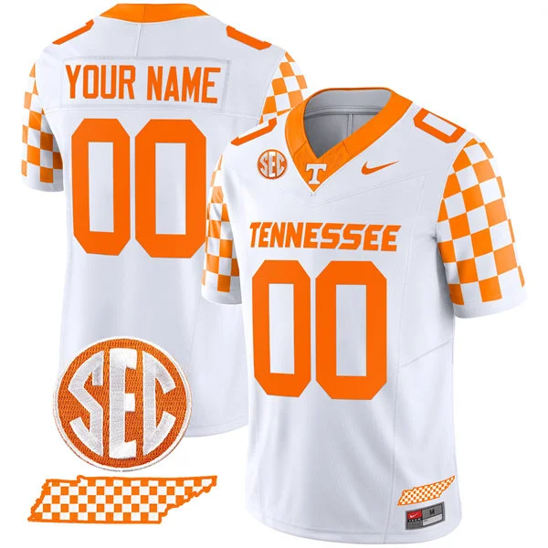 Tennessee Volunteers Custom Nike White graphics Sleeve Fashion Football Jersey 