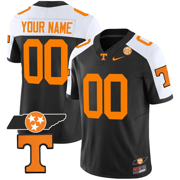 Tennessee Volunteers Custom Nike Black White F.U.S.E. Limited Football Jersey 