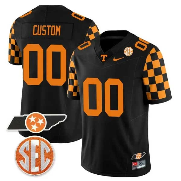 Tennessee Volunteers Custom Nike Black graphics Sleeve Fashion Football Jersey 