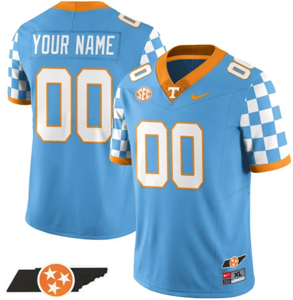 Tennessee Volunteers Custom Nike Blue graphics Sleeve Fashion Football Jersey 