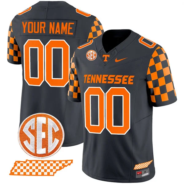 Tennessee Volunteers Custom Nike SMOKEY GREY graphics Sleeve Fashion Football Jersey