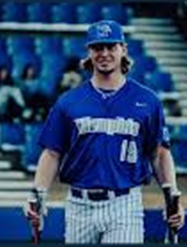 Memphis Tigers #19 Davis Oswalt Royal Two Button Pullover College Baseball Game Jersey