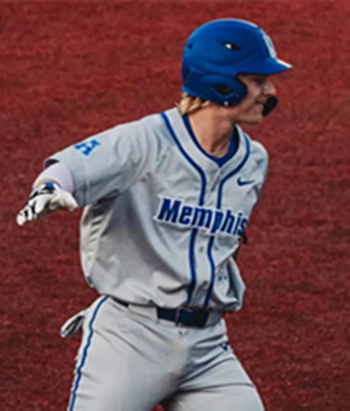 Memphis Tigers #39 Jack Pitts Gray College Baseball Game Jersey