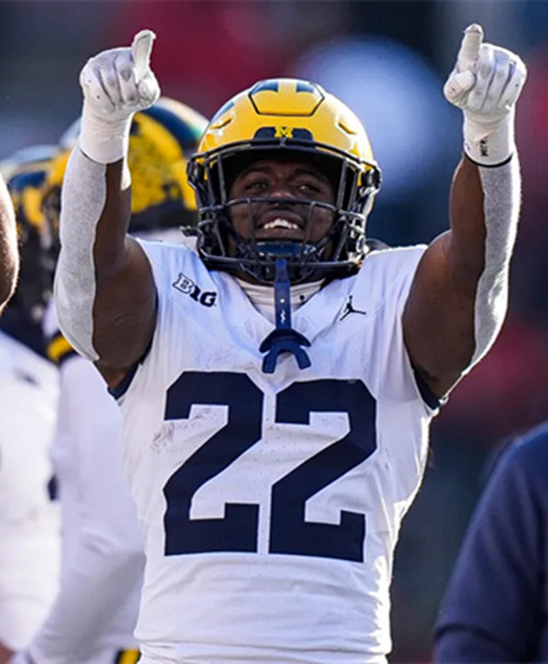 Michigan Wolverines #22 Justice Haynes  White College Football Game Jersey