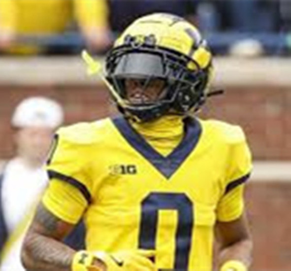 Michigan Wolverines #0 Semaj Morgan Gold College Football Game Jersey