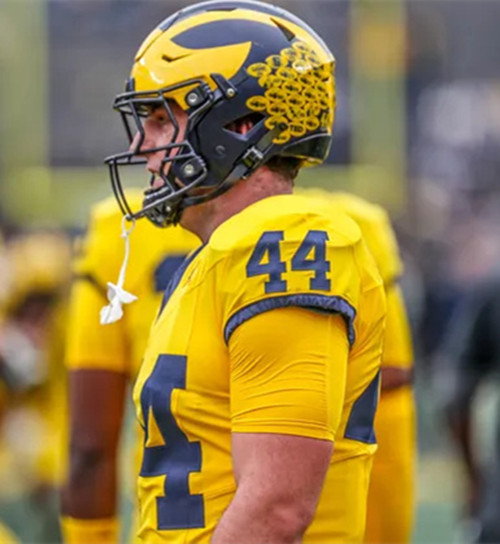 Michigan Wolverines #44 Max Bredeson Gold College Football Game Jersey