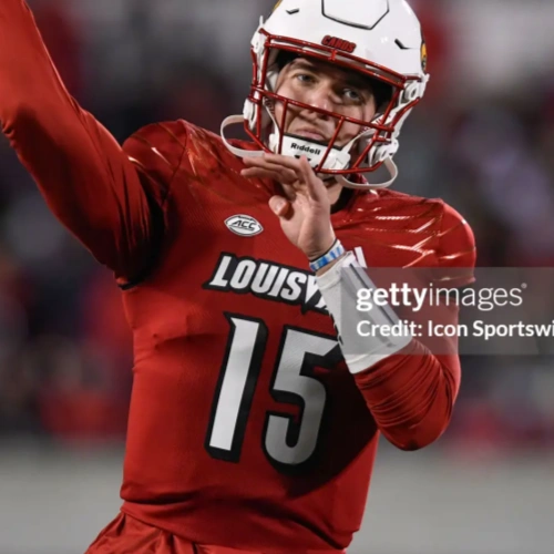 Louisville Cardinals #15 Harrison Bailey Adidas 2025 Red College Football Game Jersey