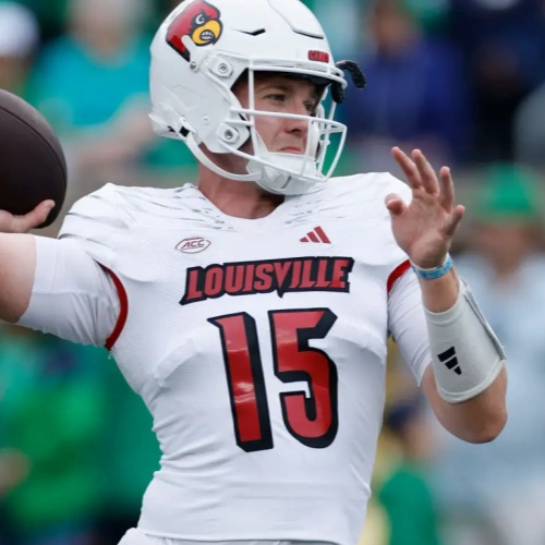 Louisville Cardinals #15 Harrison Bailey Adidas 2025 White College Football Jersey