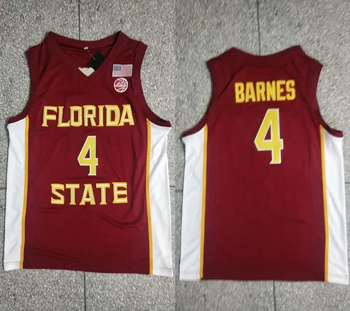 Florida State Seminoles #4 Scottie Barnes Garnet Retro Basketball Jersey