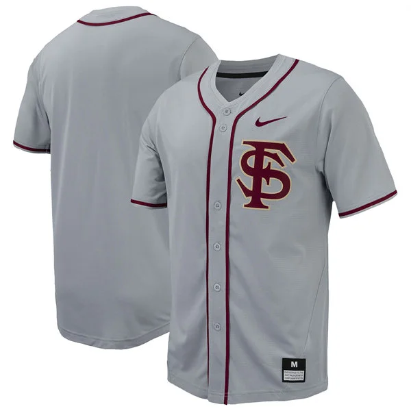 Florida State Seminoles Blank Nike Gray FS Baseball Team Jersey