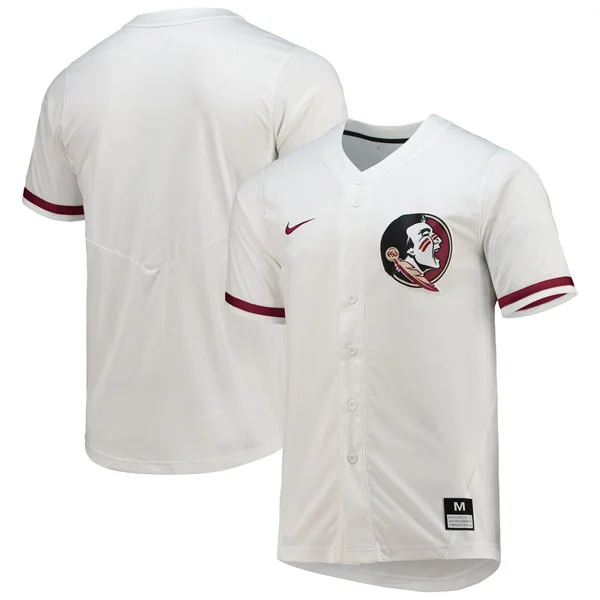 Florida State Seminoles Blank Nike White Full-Button Softball Jersey