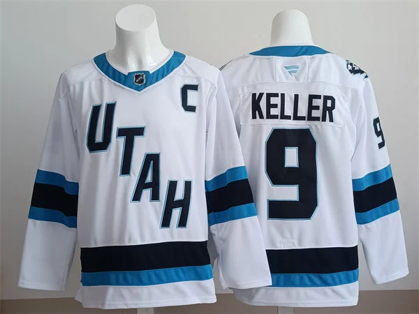 Mens Utah Mammoth #9 Clayton Keller Fanatics 2025 Away White Player Jersey