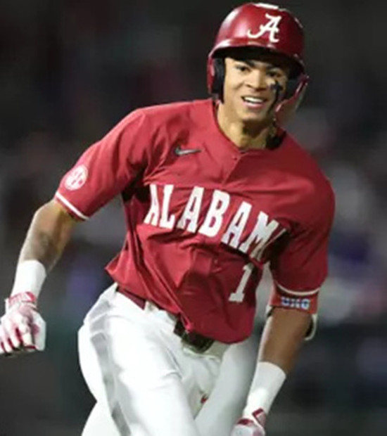 Alabama Crimson Tide #1 Justin Lebron Crimson Alabama College Baseball Game Jersey