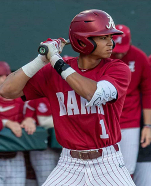 Alabama Crimson Tide #1 Justin Lebron Crimson College Baseball Game Jersey