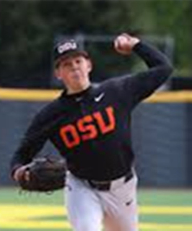 Oregon State Beavers #24 Ethan Kleinschmit 2025 Black OSU College Baseball Game Jersey