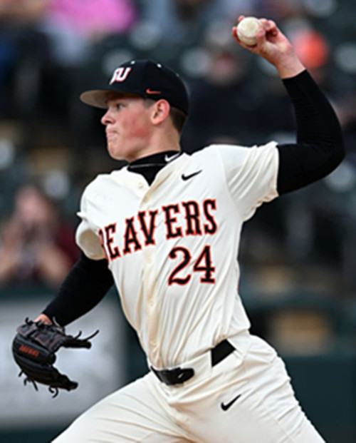 Oregon State Beavers #24 Ethan Kleinschmit Cream College Baseball Game Jersey