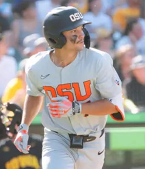 Oregon State Beavers #43 Martin Serrano Gray College Baseball Game Jersey