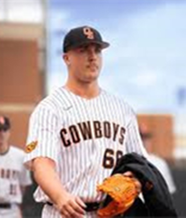 Oklahoma State Cowboys#66 Mario Pesca White Pinstripe College Baseball Game Jersey