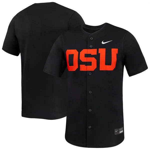 Oregon State Beavers Blank 2025 Black Orange OSU Baseball Team Jersey