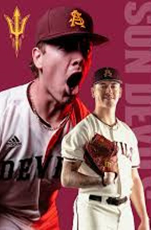 Arizona State Sun Devils #10 Jack Martinez White Devils College Baseball Game Jersey