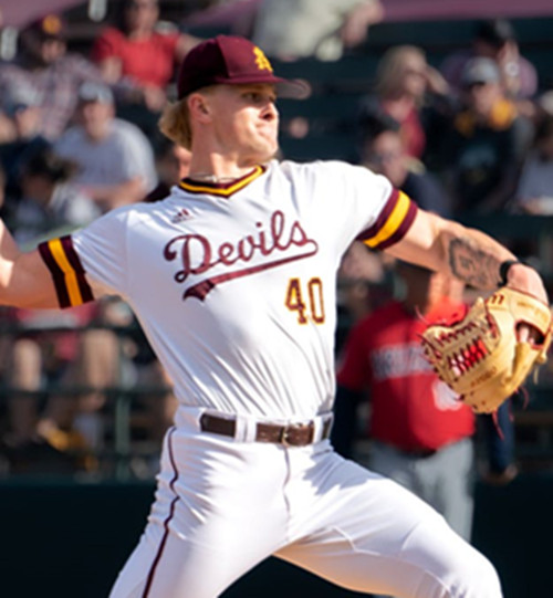 Arizona State Sun Devils #40 Jonah Giblin White Pullover College Baseball Game Jersey