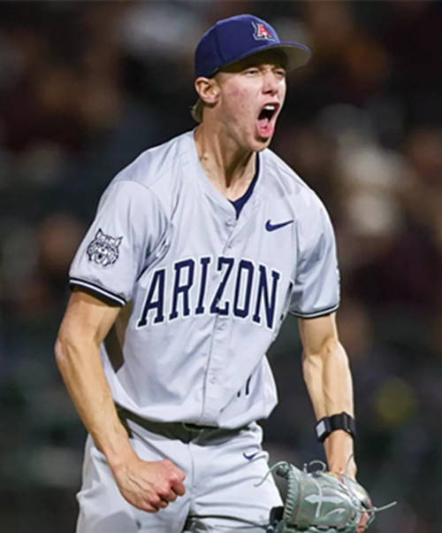 Arizona Wildcats #17 Owen Kramkowski 2025 Gray College Baseball Game Jersey