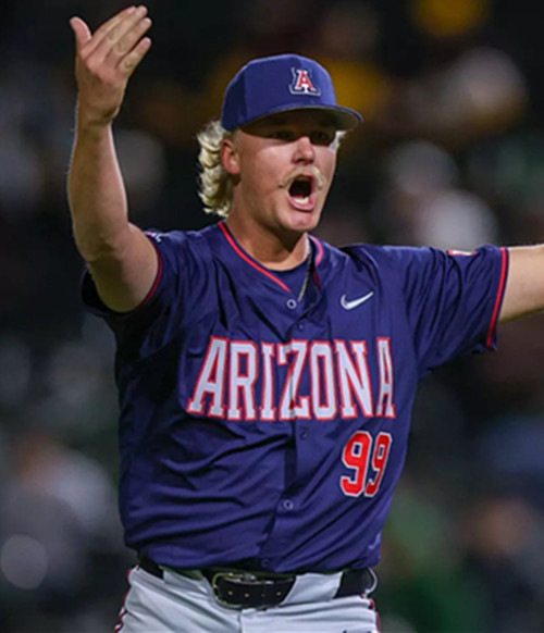 Arizona Wildcats #99 Garrett Hicks 2025 Navy College Baseball Game Jersey