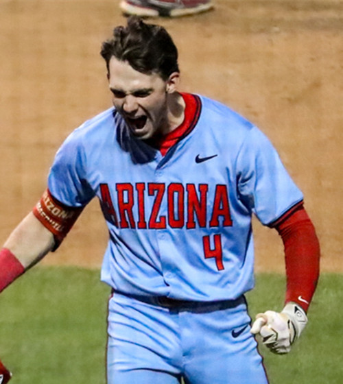 Arizona Wildcats #4 Brendan Summerhill 2025 Light Blue College Baseball Game Jersey