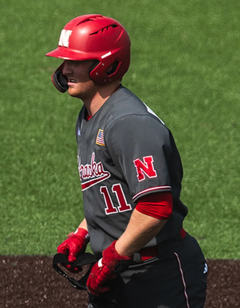 Nebraska Cornhuskers #11 Max Buettenback 2025 Charcoal College Baseball Game Jersey