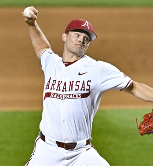 Arkansas Razorbacks #31 Dylan Carter 2025 White College Baseball Game Jersey