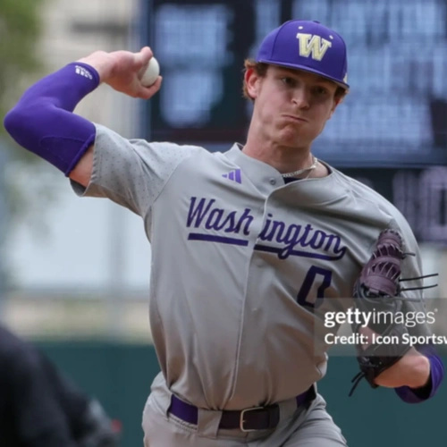 Washington Huskies #0 Isaac Yeager Grey adidas Button-Up Baseball Game Team Jersey