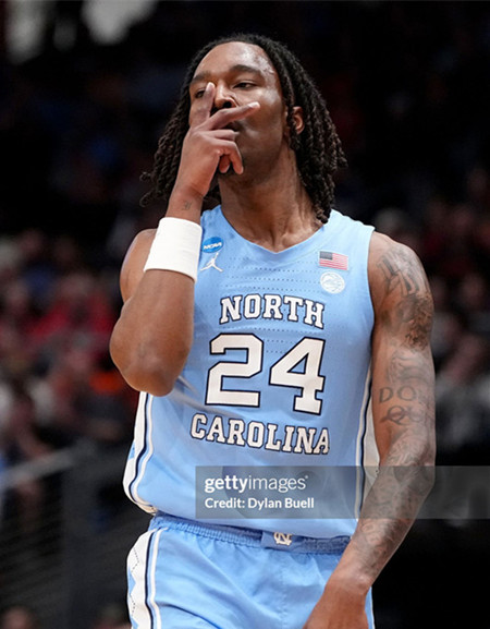 North Carolina Tar Heels #24 Jae'Lyn Withers Blue College Basketball Game Jersey