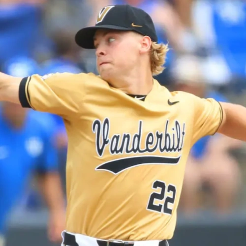 Vanderbilt Commodores #22 J.D.Thompson Nike 2025 Gold Black College Game Baseball Jersey