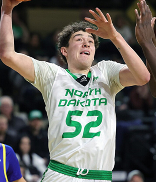 North Dakota Fighting Hawks #52 Treysen Eaglestaff White College Basketball Game Jersey