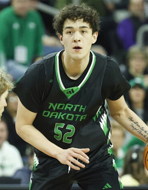 North Dakota Fighting Hawks #52 Treysen Eaglestaff Black College Basketball Game Jersey