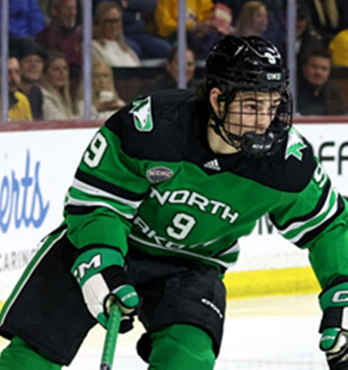 North Dakota Fighting Hawks #9 Sacha Boisvert Green College Hockey Game Jersey