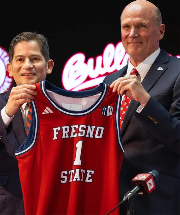 Fresno State Bulldogs Custom 2025 Red Adidas Basketball Jersey