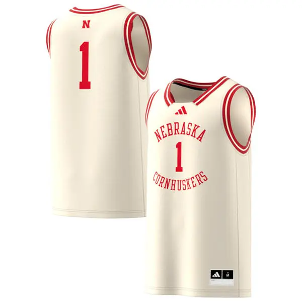 Nebraska Huskers Custom 2025 Cream College Basketball Game Jersey