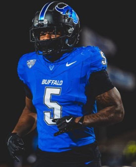 Buffalo Bulls #5 Al-Jay Henderson Blue College Football Game Jersey