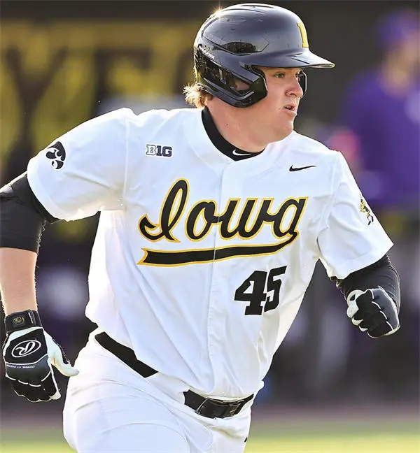 Iowa Hawkeyes Custom White Nike Baseball Game Jersey