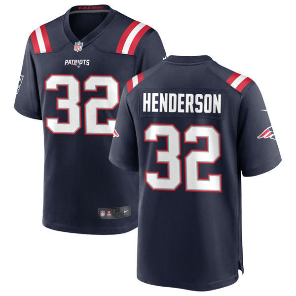 Mens New England Patriots #32 TreVeyon Henderson Nike Navy Vapor F.U.S.E. Limited Jersey