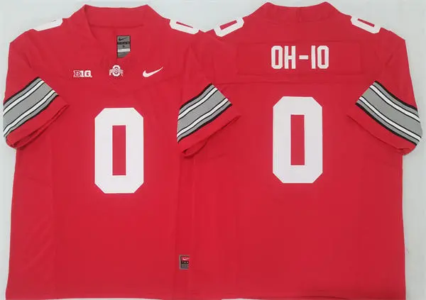 Mens Ohio State Buckeyes #0 OH-IO 2025 CFPFinal Scarlet Throwback Football Jersey